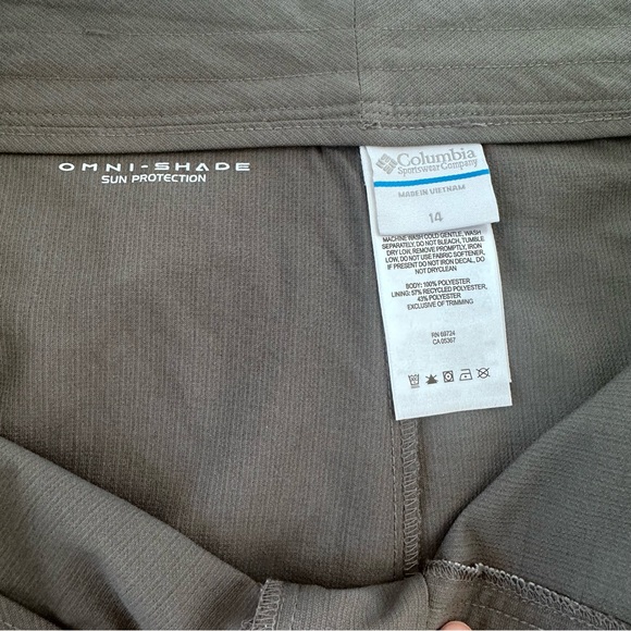 COLUMBIA Women's Omni Shade Gray Skorts Size 14 - Picture 10 of 14